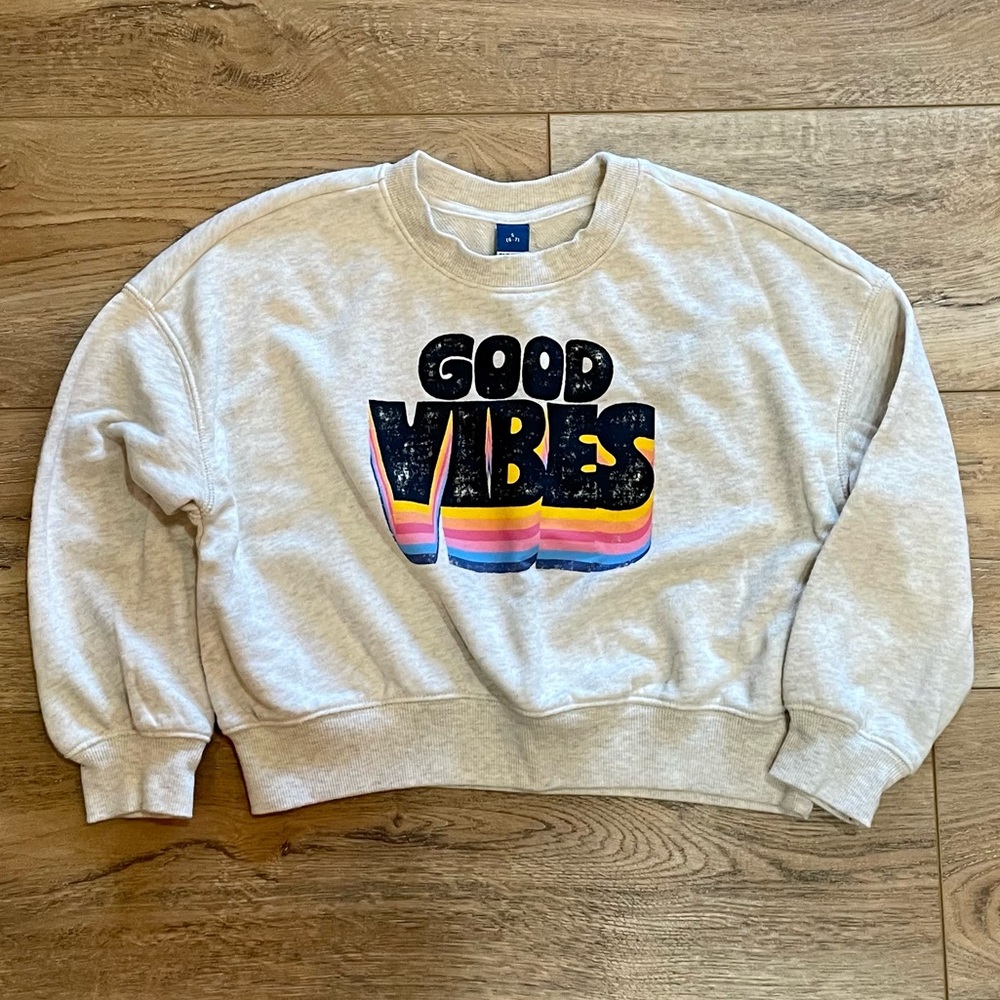 Old Navy Cropped Sweatshirt Size Small 6-7